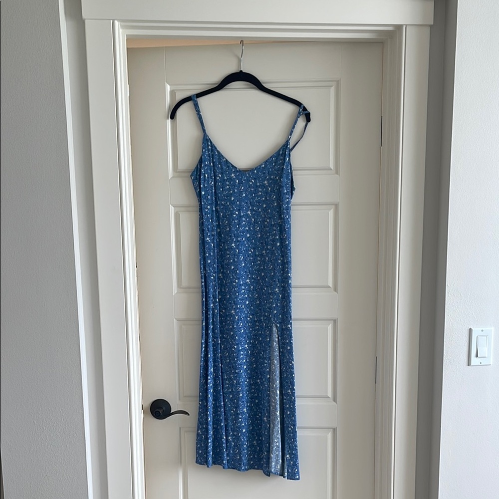 Reformation Blue floral midi dress